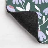 Monogram Letter Initiaal Groen Bloemmotief Muismat (Hoek)
