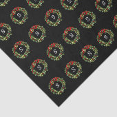 Monogram Letter-Initiaal met kerstmis Tissuepapier (Detail)