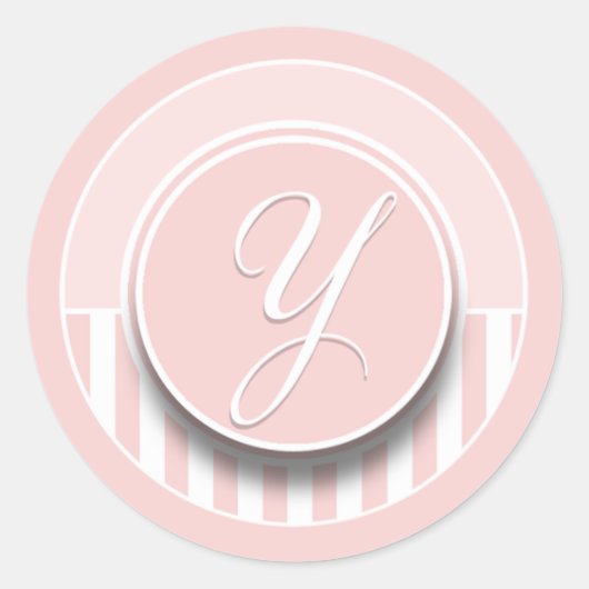 Monogram Letter-Initiaal Y Sticker Sebel (Voorkant)