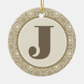 Monogram Letter J Alphabet Ornament (Voorkant)