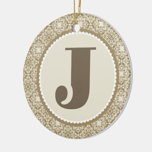 Monogram Letter J Alphabet Ornament (Links)