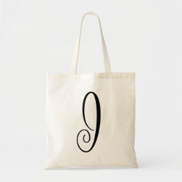 Monogram Letter "J" Budget Tas-Canvas Canvas tas