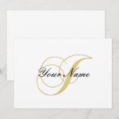 Monogram Letter J Golden Single (Voorkant / Achterkant)