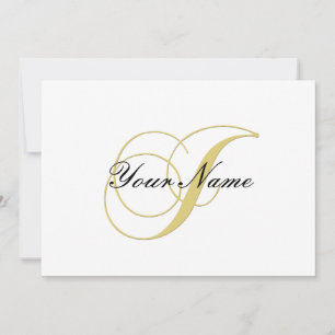 Monogram Letter J Golden Single