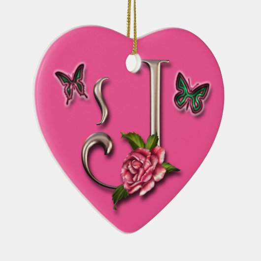 MONOGRAM LETTER J - HEART ORNAMENT (Rechts)