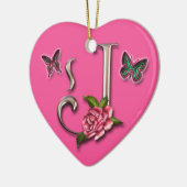 MONOGRAM LETTER J - HEART ORNAMENT (Links)
