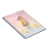 Monogram Letter J Kitten Girl Daily Diary Notitieboek (Rechterzijde)