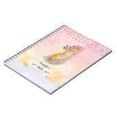 Monogram Letter J Kitten Girl Daily Diary Notitieboek (Linkerzijde)