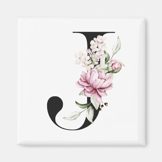 Monogram Letter J | Magneet (Voorkant)