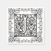 Monogram letter J Servetten (Voorkant)