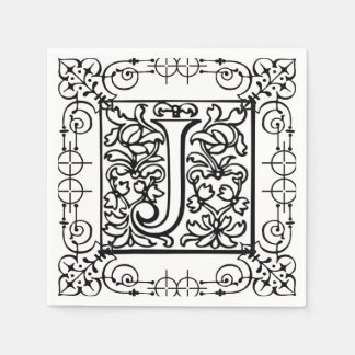 Monogram letter J Servetten