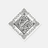 Monogram letter J Servetten (Hoek)
