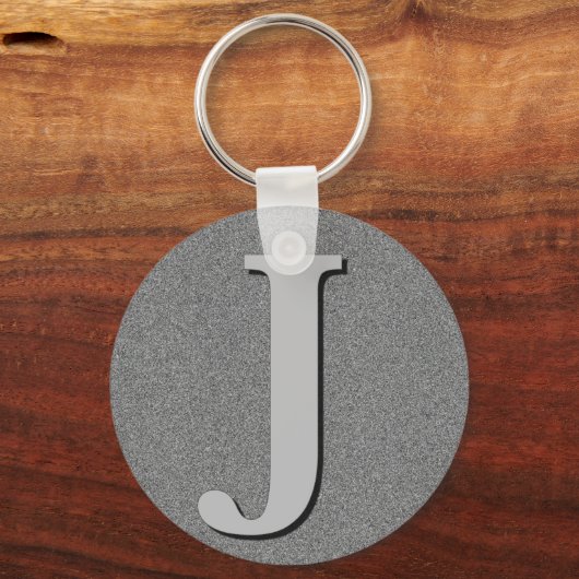 Monogram Letter J Sleutelhanger (Voorkant)
