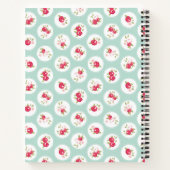 Monogram LETTER J Turquoise Rood Land Bloemen Notitieboek (Achterkant)