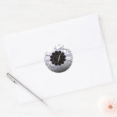 Monogram letter J Violet Ronde Sticker (Envelop)