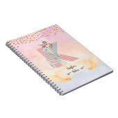 Monogram Letter K Baby Llama Girl Daily Diary Notitieboek (Rechterzijde)