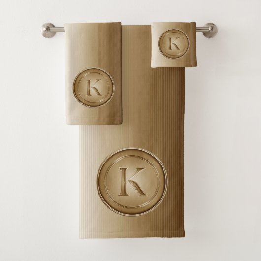 Monogram "Letter K" Bad Handdoek (Insitu)