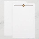 Monogram "Letter K" Briefpapier (Voorkant / Achterkant)