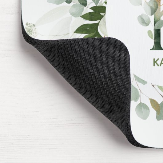 Monogram Letter K Greenery Wreath Muismat (Hoek)