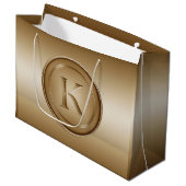 Monogram "Letter K" Groot Cadeauzakje (Voorkant Gekanteld)