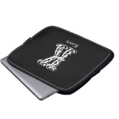 Monogram Letter K Initialen Laptop Sleeve (Voorkant onderkant)