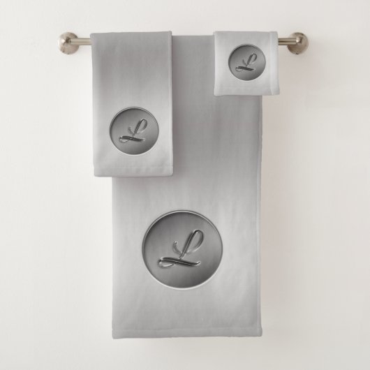 Monogram "Letter L" Bad Handdoek (Insitu)
