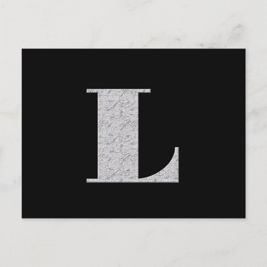 Monogram Letter L Briefkaart (Voorkant)