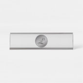 Monogram "Letter L" Bureau Naambordje (Voorkant)