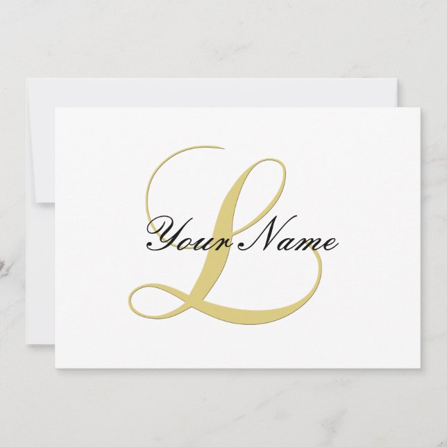 Monogram Letter L Golden Single (Voorkant)