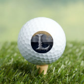 Monogram Letter L Goud Druppelend Zilver Luxe Golfballen (Insitu Shirt)