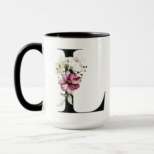 Monogram Letter L | Koffiekop Mok (Links)