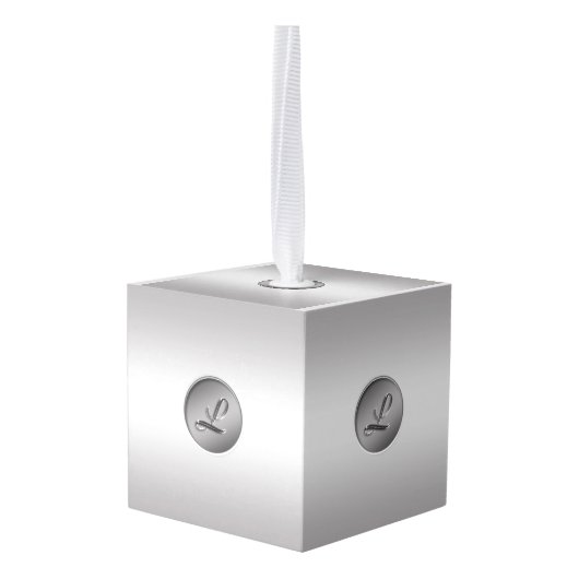 Monogram "Letter L" Kubus Ornament (Achter hoekig)