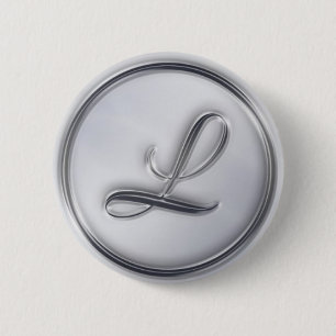 Monogram "Letter L" Ronde Button 5,7 Cm