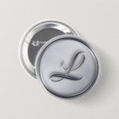 Monogram "Letter L" Ronde Button 5,7 Cm (Voorkant /achterkant)