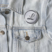 Monogram "Letter L" Ronde Button 5,7 Cm (In situ)