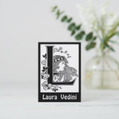 Monogram Letter L Visitekaartje (Staand voorkant)