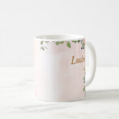 Monogram Letter L Waterverf Floral Coffee Mok (Voorkant rechts)