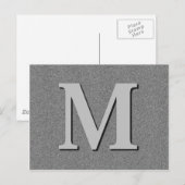 Monogram Letter M Briefkaart (Voorkant / Achterkant)