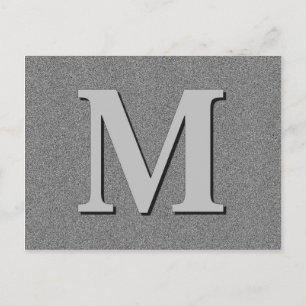 Monogram Letter M Briefkaart