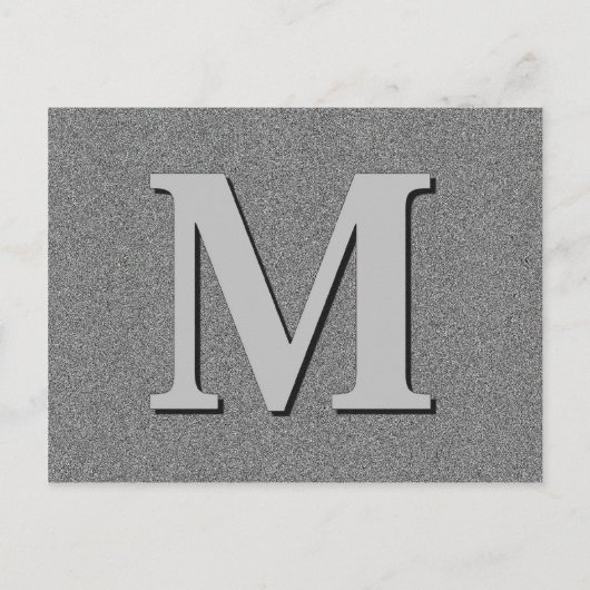 Monogram Letter M Briefkaart (Voorkant)