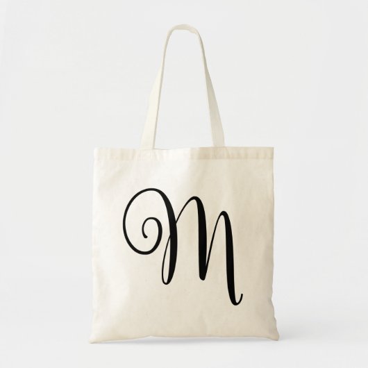 Monogram Letter "M" Budget Tas-Canvas Canvas tas (Voorkant)