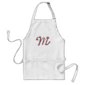 Monogram Letter M Elegant Roos Goud Bloemen Initia Standaard Schort (Voorkant)