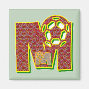 Monogram letter M Magneet