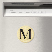 Monogram letter - M (oranje) Magneet (Insitu (Vaatwasser))