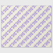 Monogram Letter M Paarse Crème Wrapping Paper Cadeaupapier (Vlak)
