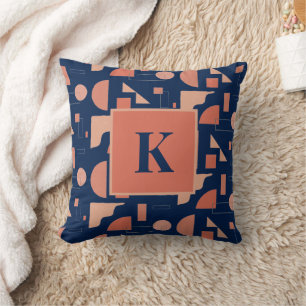 Monogram Letter Modern Abstract geometrisch patroo Kussen
