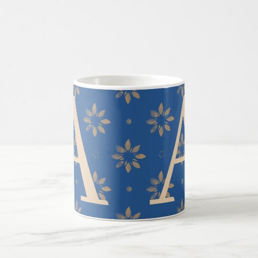 Monogram Letter Modern Patroon Koffiemok (Center)