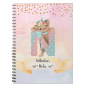 Monogram Letter N Baby Beer Girl Daily Studie Notitieboek (Voorkant)