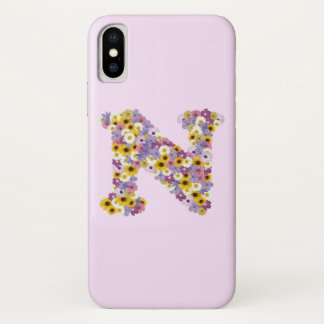 Monogram letter N iPhone X Hoesje