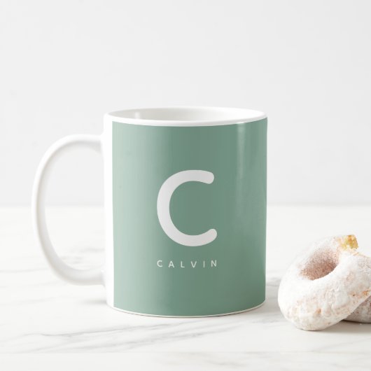 Monogram Letter & Naam Cadeau Koffiemok (Met donut)